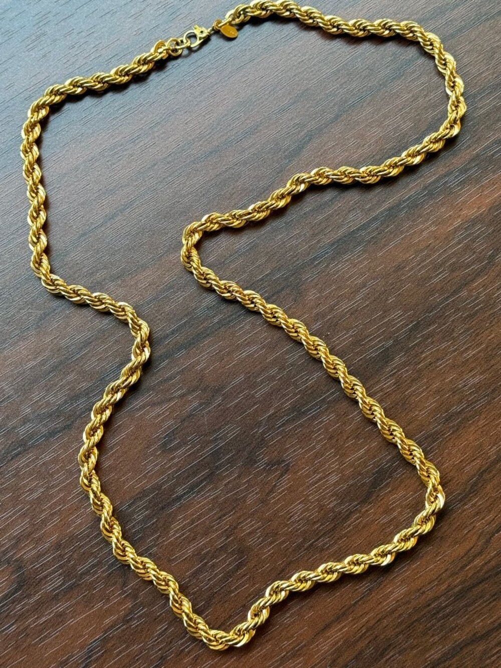 Vintage Monet Rope Chain in Gold Tone